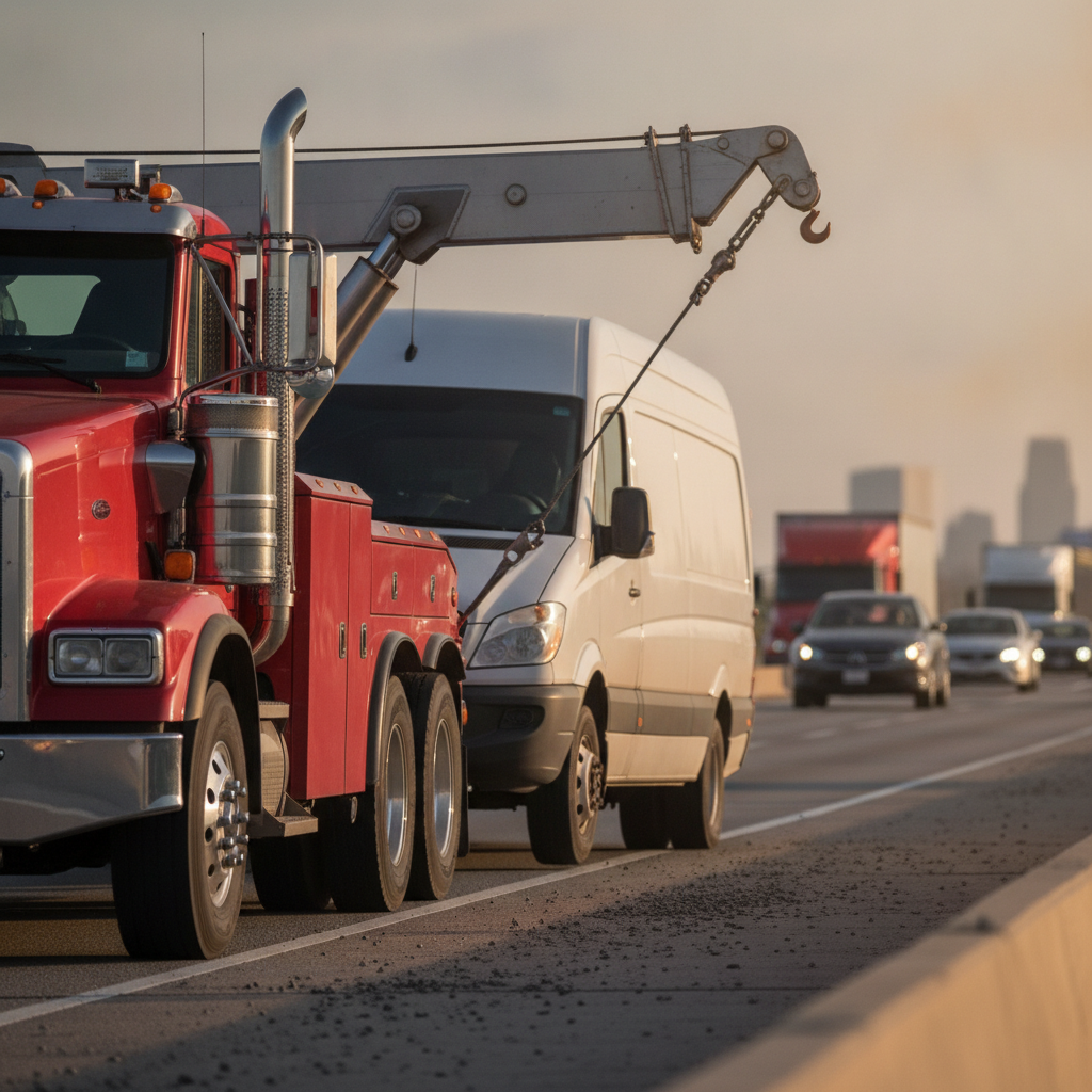 close-up photo of Truck Towing without humans